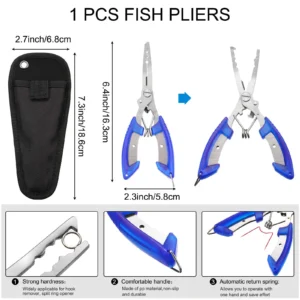 Fishing Gear Tool Kit, Fish Hook Remover Pliers Set